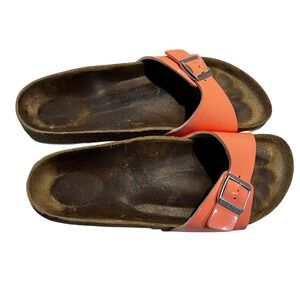 Birkenstock Madrid Pale Orange Patent Leather Sandals Women's Sz 42 (11-11.5 US)